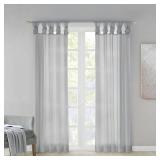 Lot Of 2 Curtains-Home Essence Persis Twist Tab Voile Sheer Window Pair