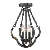 Golden Lighting Vanora 4 Light Bath Vanity in Chrome with Clear Glass / Cased Opal Diffuser