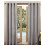 Lot Of 2 Curtains- Sun Zero Sailor Indoor-Outdoor Ultraviolet Protectant Room Darkening Grommet Curtain Panel, 108" L x 54" W
