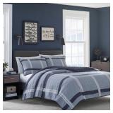Closeout! Nautica River Breeze Cotton Reversible Full/Queen Quilt Bedding
