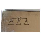 Modern 3-light Brushed Silver/ Black Bathroom Vanity Light Metal Wall Sconces- Retail:$184.99