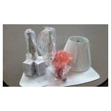 Table Lamps, Set of 2, Traditional Brushed Steel (2 LED Bulbs included) by Lavish Home