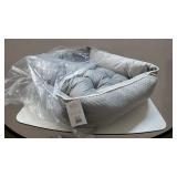 Mina Victory Quilted Pet Bed, (25" x 21" x 7") - 25" x 21" x 7" - Grey