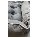 Mina Victory Quilted Pet Bed, (25" x 21" x 7") - 25" x 21" x 7" - Grey