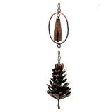 72" Long Antique Bronze Hanging Pinecone Rain Chain