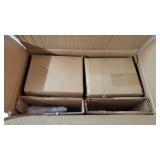 Hinton Collection Two-Light Vintage Brass Clear Seeded Glass Farmhouse Bath Vanity Light - 15.5 in x 7.12 in x 7.75 in- Retail:$99.00