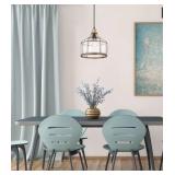 Thalia River of Goods Brass Metal and Clear Glass Pendant Lamp - 10" x 10" x 12/71"- Retail:$86.99