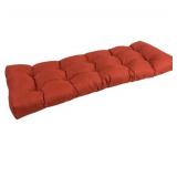 46-inch by 19-inch Tufted Solid Outdoor Spun Polyester Loveseat Cushion