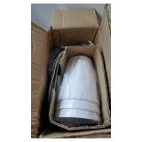 Multi Head Table Lamp with White Fabric Shades (Black) - L:21.6 in. x W:21.6 in. x H: 35.4in.