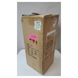 16-in. Glass Lamp w/ Brushed Nickel Accents and Drum Shade