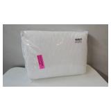 King White Quilted Bed Skirt Dust Ruffle Matelasse Tailored 16" Drop