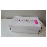 FLORAL Chelsea Women Extra Wide Width Crystal Design Toe Cap Slingback, Size 7