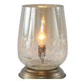 River of Goods Metallic Smoke Crackled Glass 7.9-inch Handblown Accent Table Lamp - 5.5"L x 5.5"W x 7.9"H