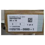 Lot of 2 72-inch Ivory Insulating Cordless Roman Shade- 26 inches wide x 72 inches long- Retail:$114.99