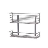 Cabinet Door 2-Tier Storage Rack- Grey