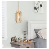 Modern Brass Gold 1-Light Geometric Island Pendant Lights - L5.5