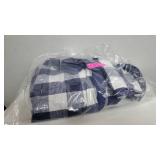 Eddie Bauer Lakehouse Plaid Blue Duvet Cover Set, King- Retail:$78.98