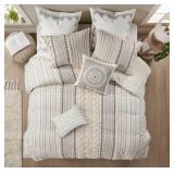 The Curated Nomad Clementina Geometric Cotton Duvet Cover Set- Retail:$106.39