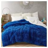 Coma Inducer Oversized Duvet Cover - Are You Kidding - Queen - Royal Blue/White- Retail:$98.99