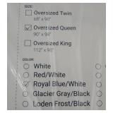 Coma Inducer Oversized Duvet Cover - Are You Kidding - Queen - Royal Blue/White- Retail:$98.99