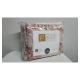 Olivia Quido Cosmopolitan Toile Red 3-piece Luxury DUVET Set- Retail:$507.15