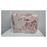 Olivia Quido Cosmopolitan Toile Red 3-piece Luxury DUVET Set- Retail:$507.15