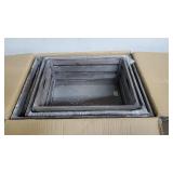 Set of 3 Large Wood Crates- Retail:$78.98