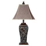 StyleCraft Compton Dark Blue Table Lamp - Gray Fabric Shade- Retail:$99.49