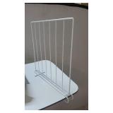 Lot of 2 Different Sets = 16 Dividers Total-Evelots Closet Wood Shelf Divider-New Extra Brackets for Stability-Steel-Set/8 & Evelots Closet Wire Shelf Divider-Separator-Easy Clip-Steel
