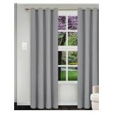 Superior Solid Insulated Thermal Blackout Grommet Curtain Panel Pair, 52×108"