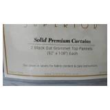 Superior Solid Insulated Thermal Blackout Grommet Curtain Panel Pair, 52×108"