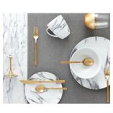 Porcelain Marble Dinnerware Set (16 pieces)