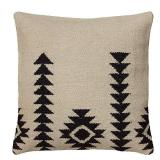 Rizzy Home Southwest Patterned White/Black Wool-blend 18-inch Woven Throw Pillow