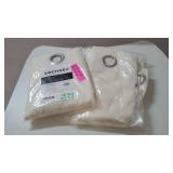 Lot of 2 Archaeo Slub Textured Linen Blend Grommet Top Curtains, 52×95"