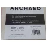 Lot of 2 Archaeo Slub Textured Linen Blend Grommet Top Curtains, 52×95"