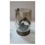 River of Goods Metallic Smoke Crackled Glass 7.9-inch Handblown Accent Table Lamp - 5.5"L x 5.5"W x 7.9"H