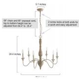 6 - Light Candle Style Classic Chandelier- Retail:$229.99