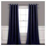Lush Decor Insulated Grommet Blackout Curtain Panel Pair- 52×95" Navy Retail:$79.48