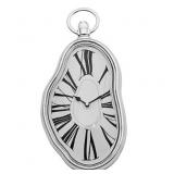 Lot of 2 Modern Home Salvador Dali Inspired Melting Clocks, 1 Wall Clock & 1 Table/Mantle Clock