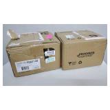 Lot of 2 Eva Collection One-Light Coastal Blue Mid-Century Modern Flush Mount Lights - 7.375 in x 7.375 in x 4.5 in