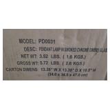 Marit Contemporary Pendant in Smoked Nickel Glass- Retail:$81.48