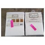 Mercantile Drop Cloth Curtain Panel 108 Inches - Off White - Lot Of 2