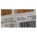 Mercantile Drop Cloth Curtain Panel 108 Inches - Off White - Lot Of 2