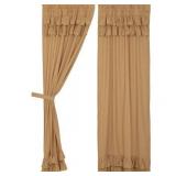 Simple Life Flax Ruffled Panel Set - Panel 84x40 - Panel 84x40 (Lot Of 2 Sets)