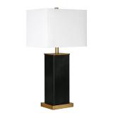 Defectice Written On Box - Tamara Hand-Painted Blackened Bronze Table Lamp with Brass Accents- Retail:$82.49