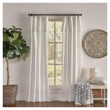 108"x50" Drop Cloth Light Filtering Curtain Panel Off White - Mercantile