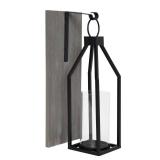 Kate and Laurel - Oakly Wood and Metal Wall Sconce Candle Holder - 7x19