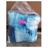 Kavka Designs blue/ ivory blue abstract accent pillow with insert