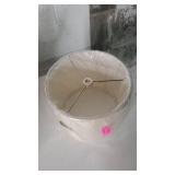 Royal Designs Linen Eggshell 3 x 5 x 4.5-inch Clip-on Chandelier Lamp Shade (Set of 6) & BONUS Cream - 8"- Classic Drum Faux Silk Lamp Shade (8 - 16 in.)