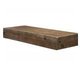 The Gray Barn Haven Walnut Brown Rustic Wood Floating Wall Shelf (Small), Dimensions: 3.25